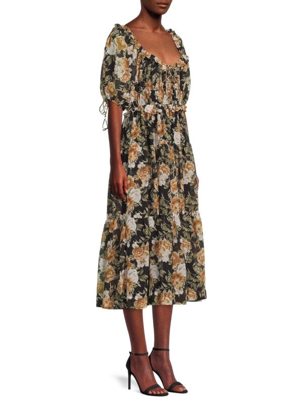FLORAL PRINT MIDI