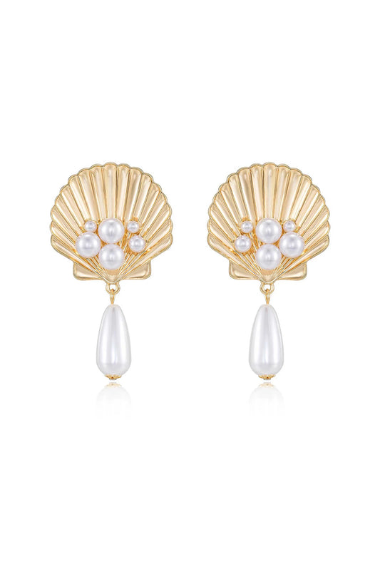 SEASHELL PEARL EARRINGS