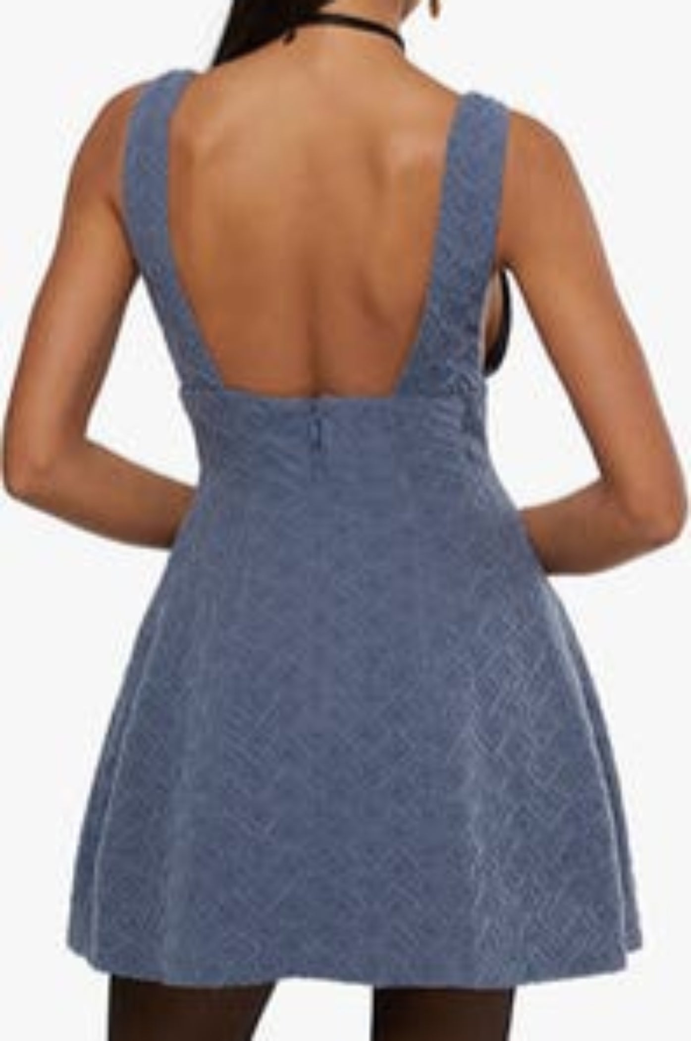 V NECK MINI DRESS