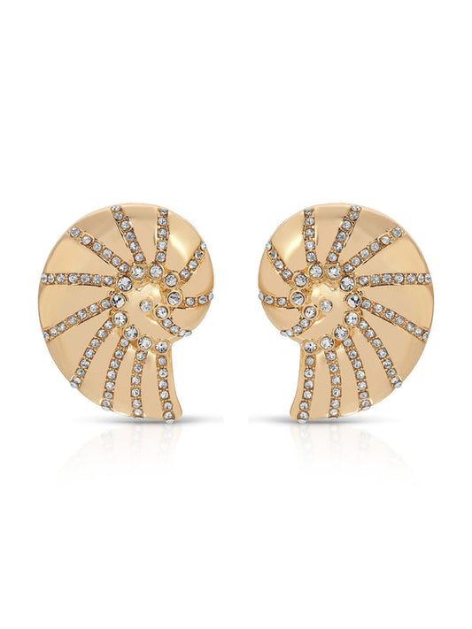 CRYSTAL NAUTILUS EARRINGS