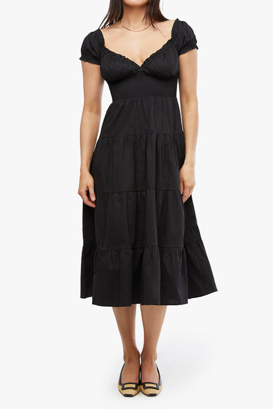 POPLIN MIDI DRESS