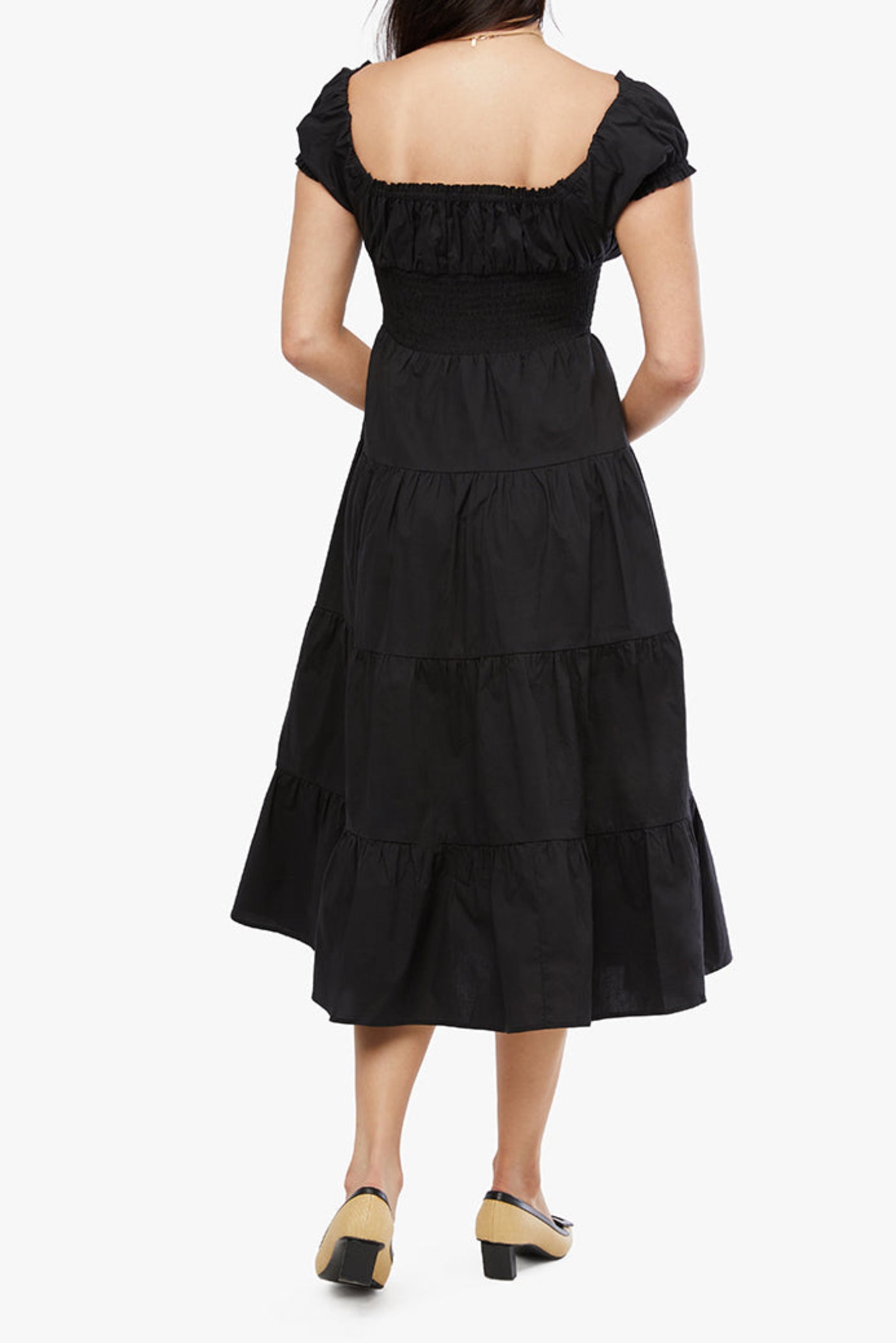 POPLIN MIDI DRESS