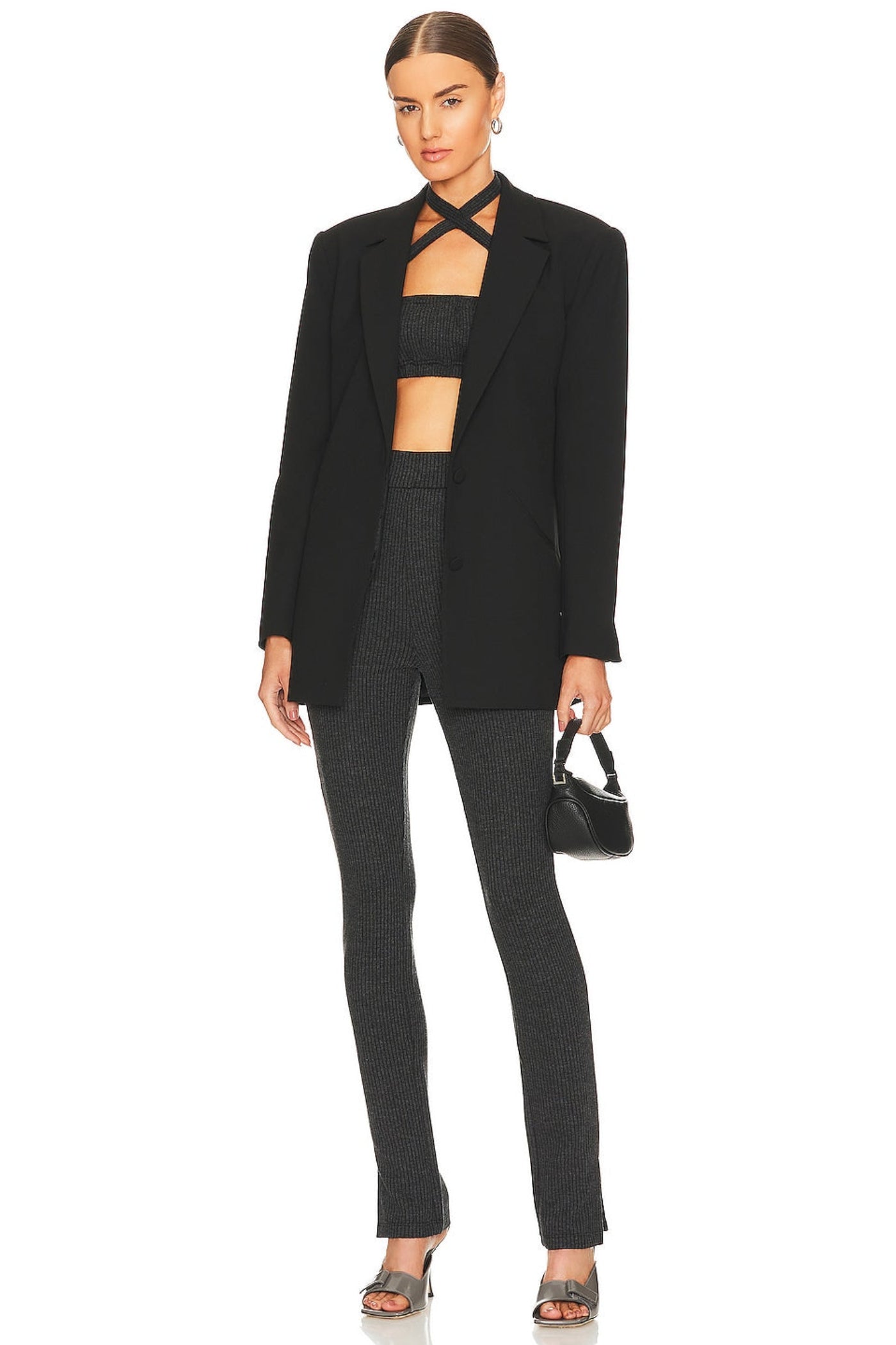 RIBBED FLARE PANT