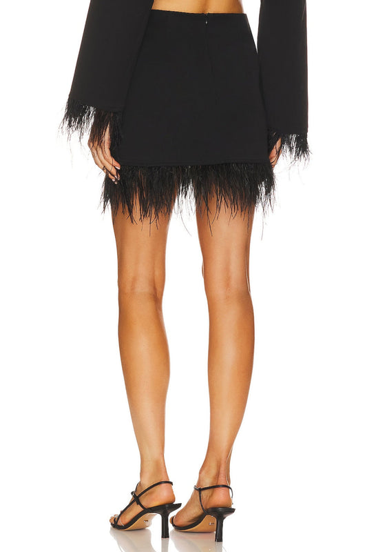FEATHER MINI SKIRT