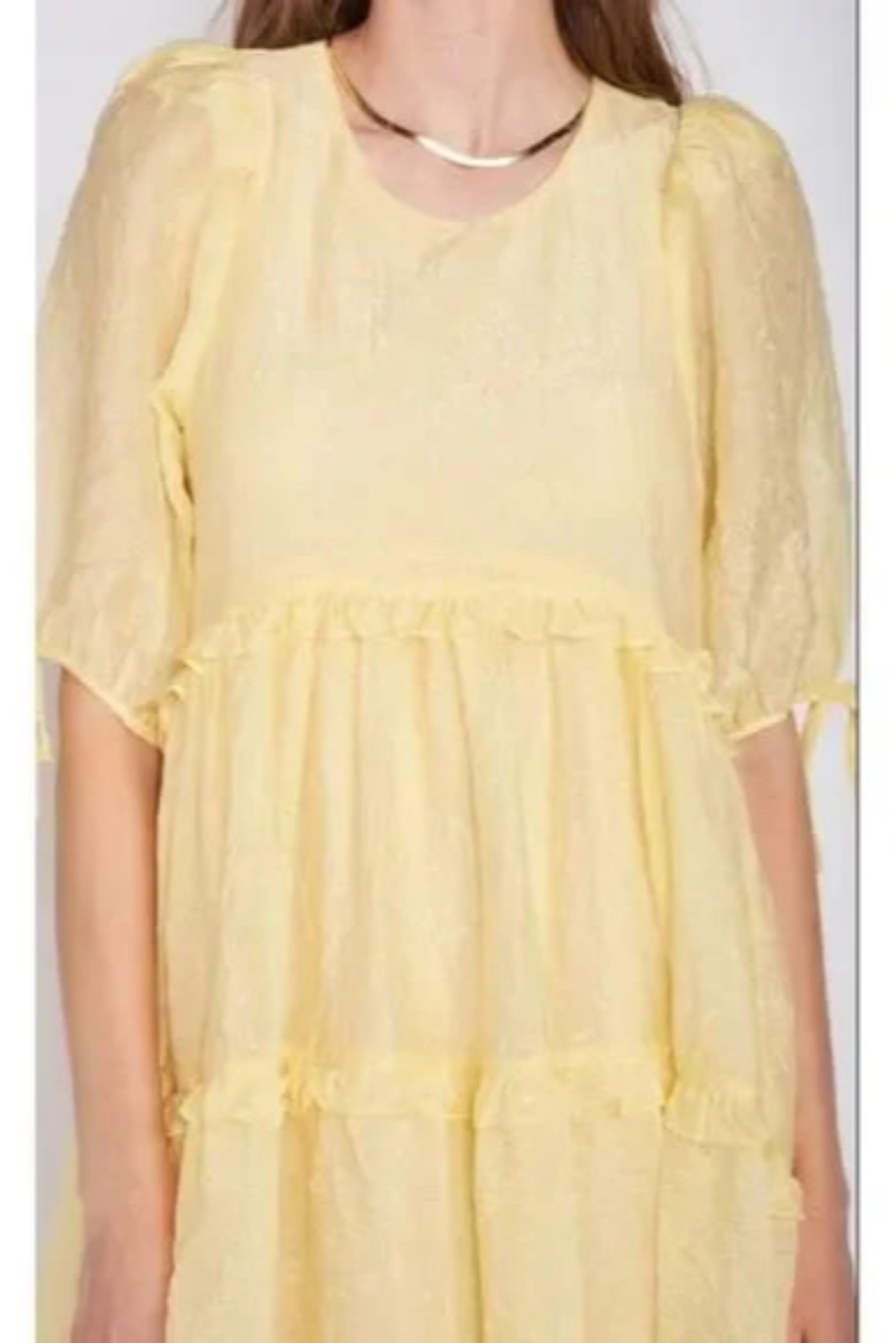 TIERED PUFF DRESS