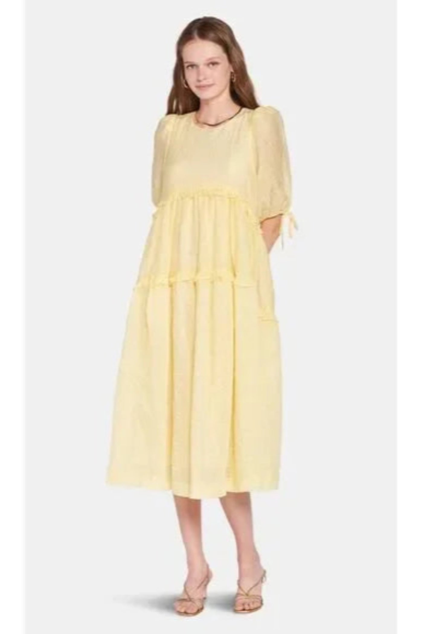 TIERED PUFF DRESS