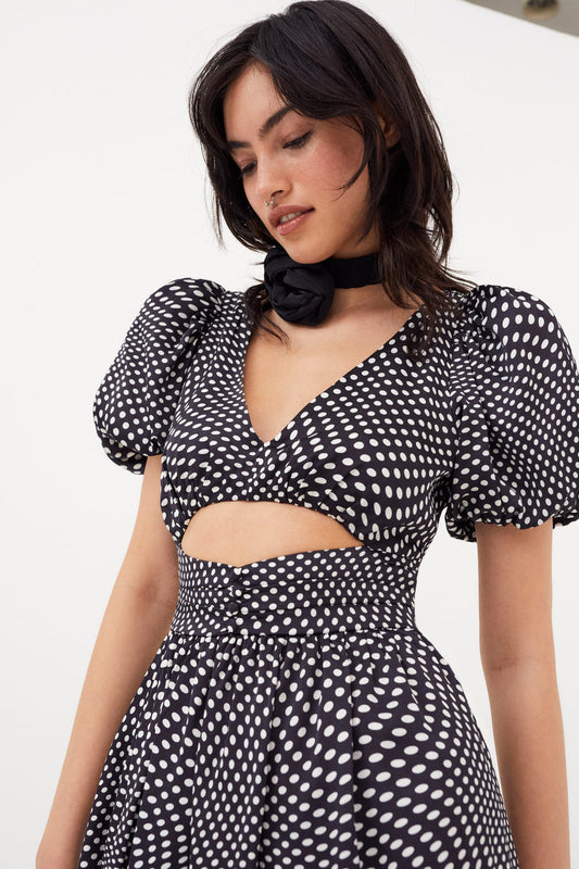 ANYA PUFF SLEEVE MINI DRESS