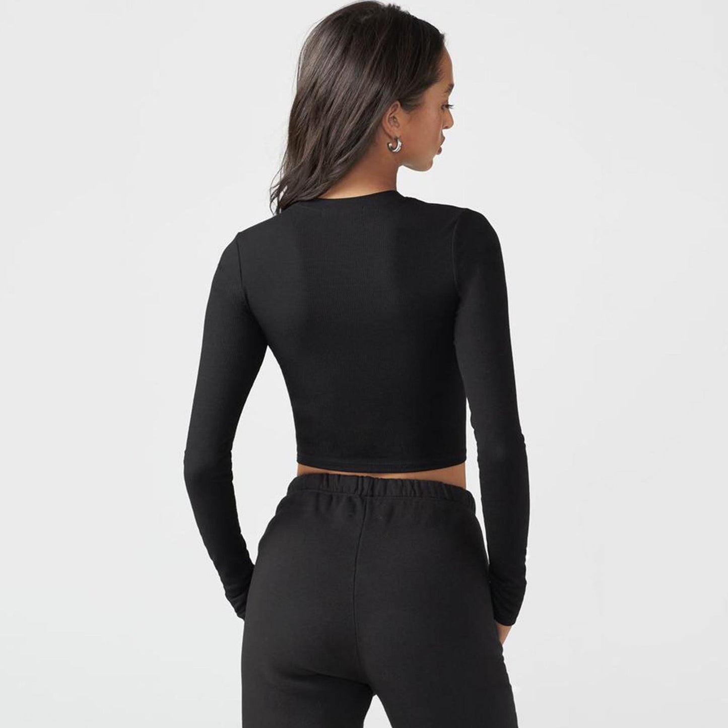 CROPPED CREW LS
