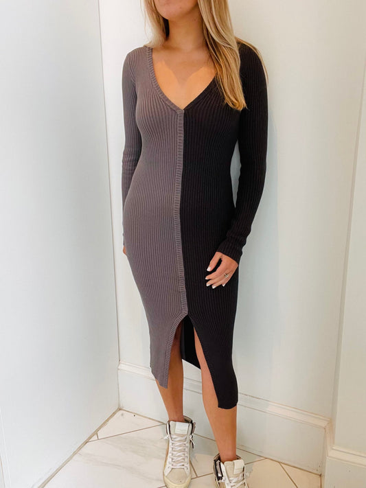 COLOR BLOCK DRESS