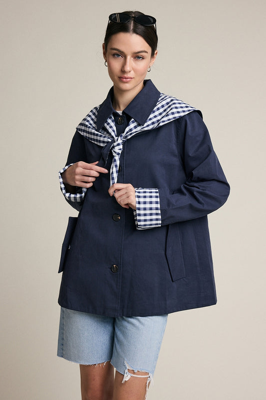 SCARF DETAIL JACKET