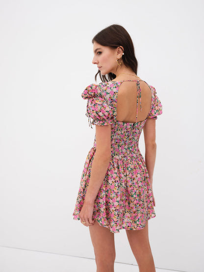 for love and lemons paulina puff sleeve mini dress FOR LOVE & Lemons