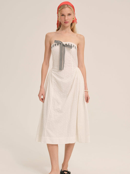 ROSIE RIBBON MIDI DRESS
