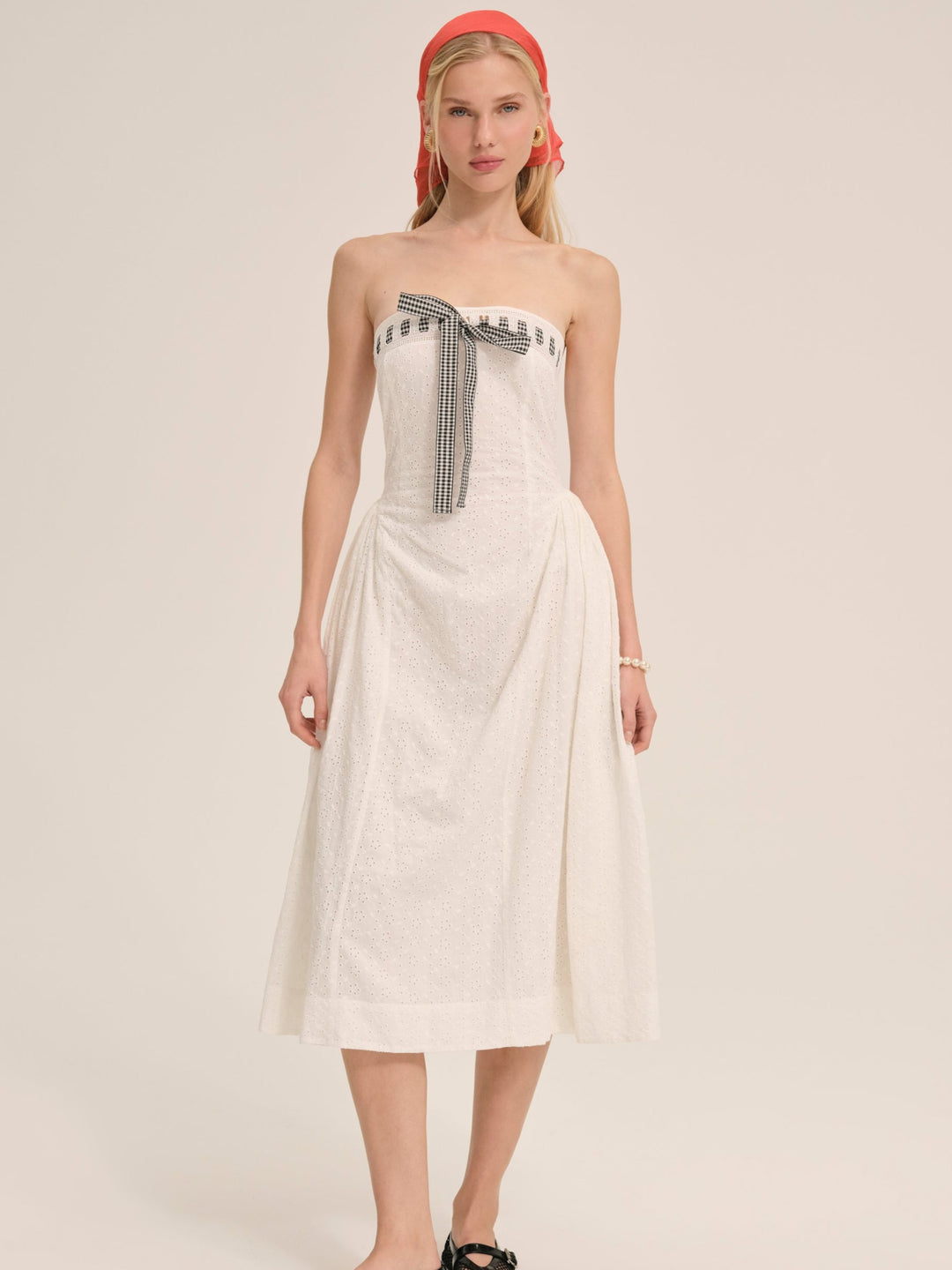 ROSIE RIBBON MIDI DRESS