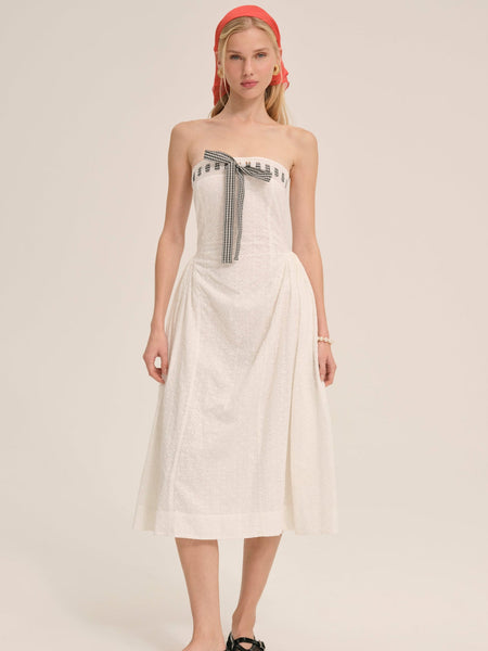 ROSIE RIBBON MIDI DRESS