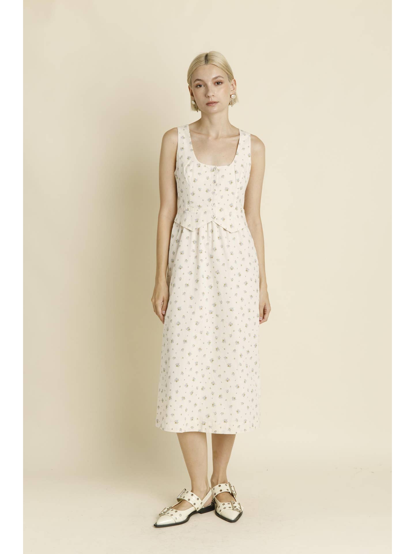 FLORAL MIDI DRESS