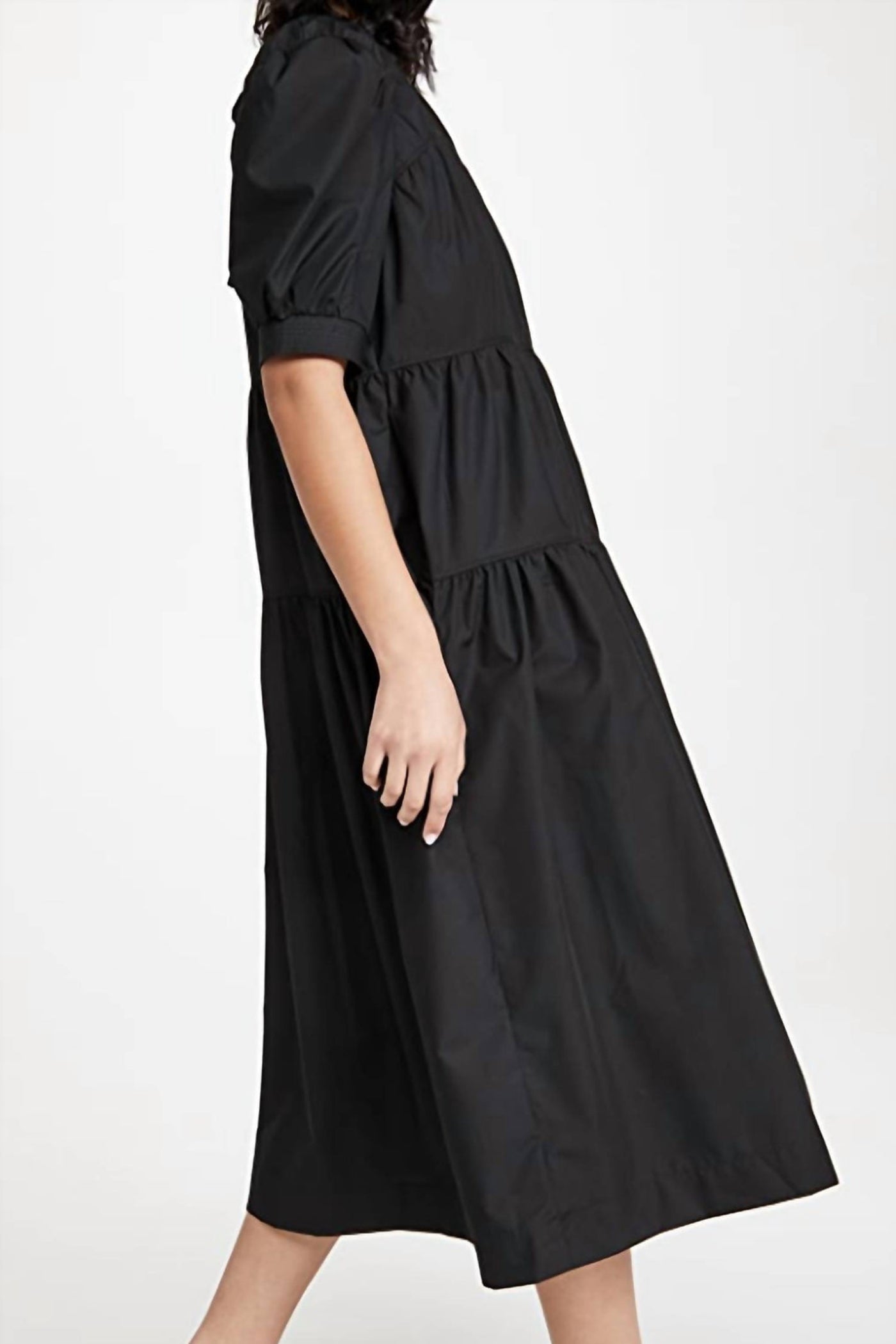 POPLIN MIDI DRESS