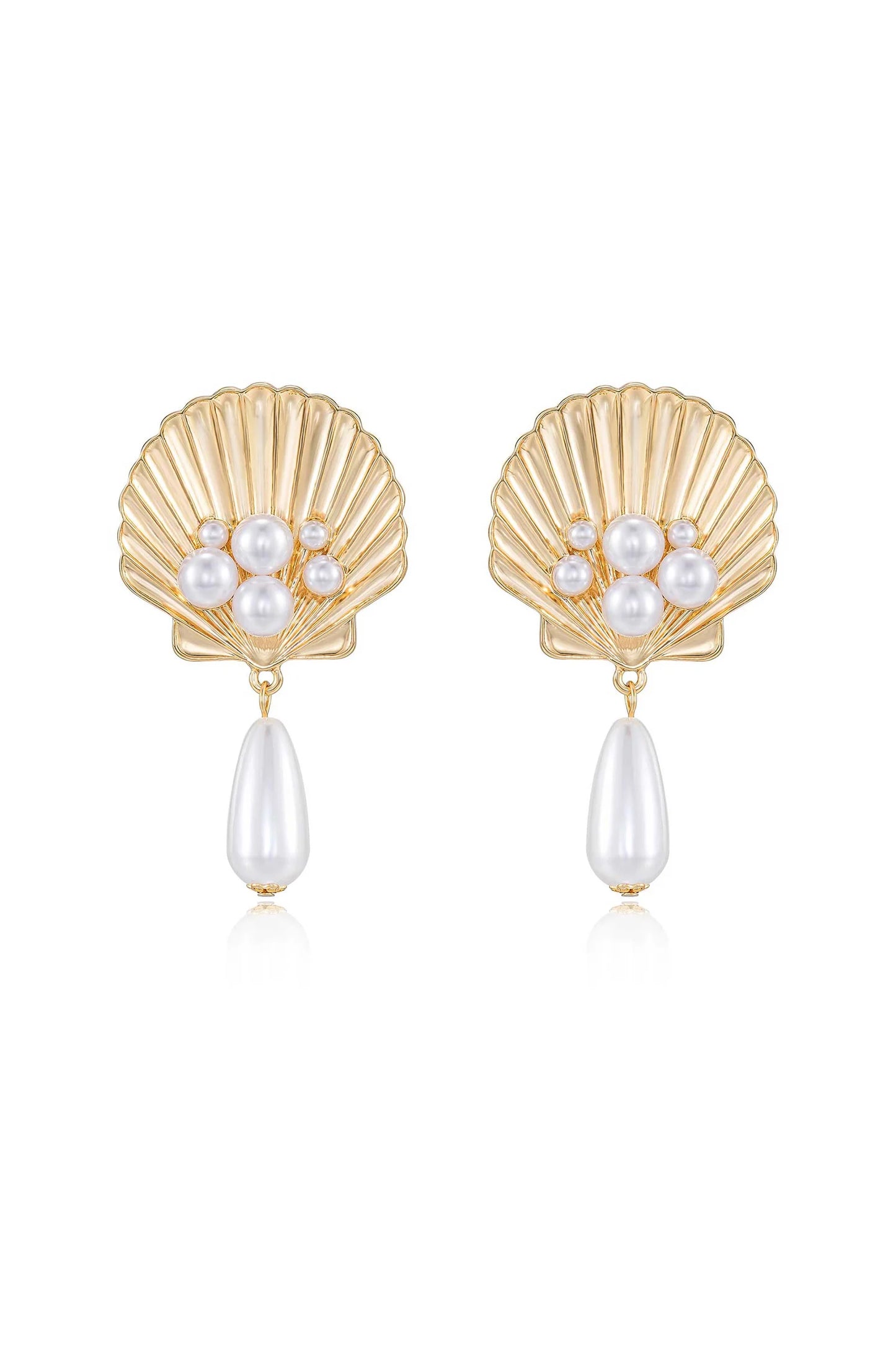 SEASHELL PEARL EARRINGS