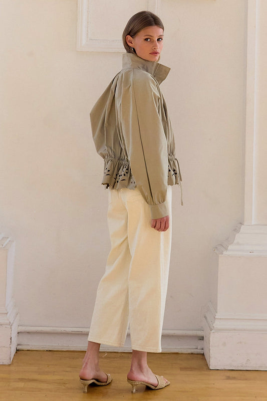 PLEATED SCALLOP JACKET