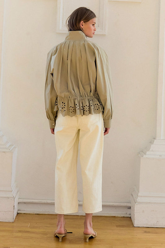 PLEATED SCALLOP JACKET