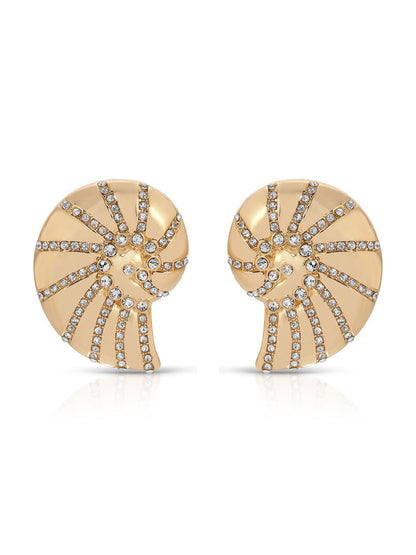 CRYSTAL NAUTILUS EARRINGS