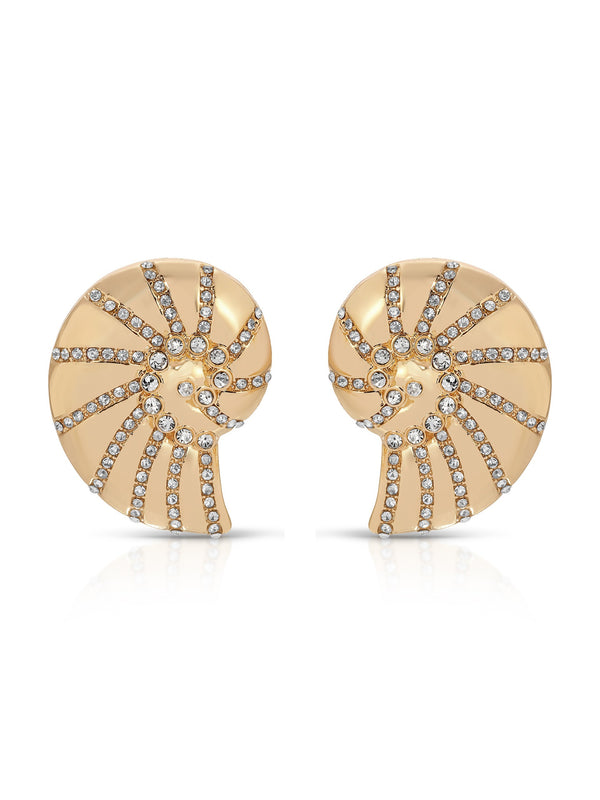 CRYSTAL NAUTILUS EARRINGS