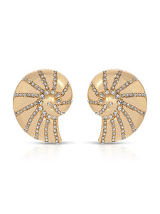 CRYSTAL NAUTILUS EARRINGS