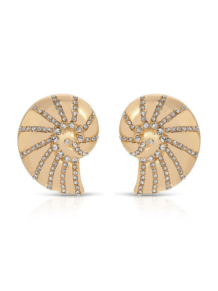 CRYSTAL NAUTILUS EARRINGS