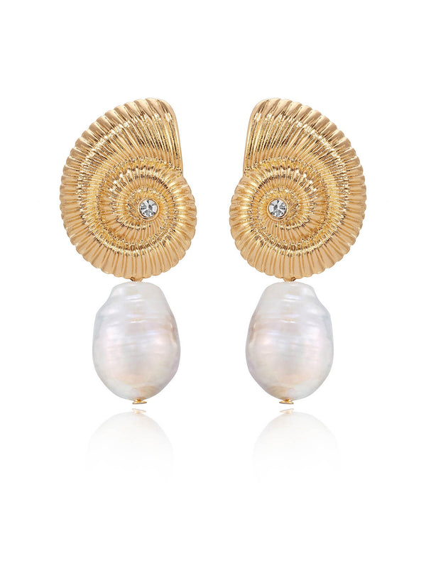 NAUTILUS PEARL EARRINGS