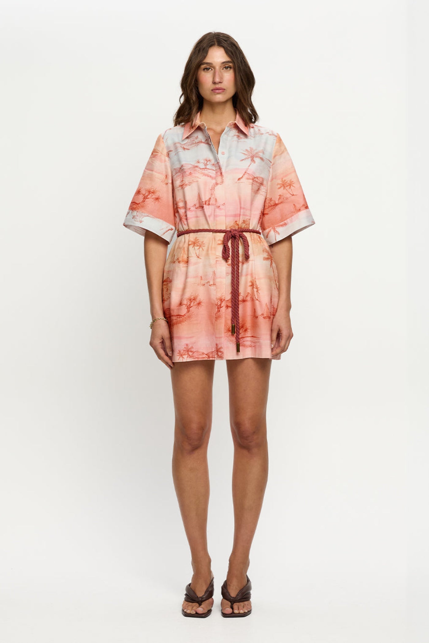 SUNSET SHIRT MINI DRESS