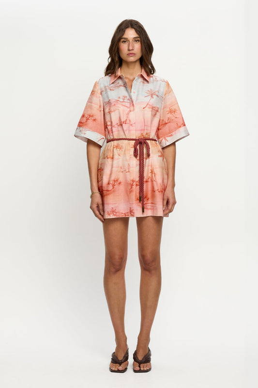 SUNSET SHIRT MINI DRESS