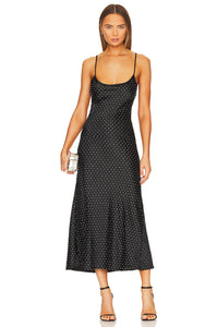 SLIP MIDI DRESS