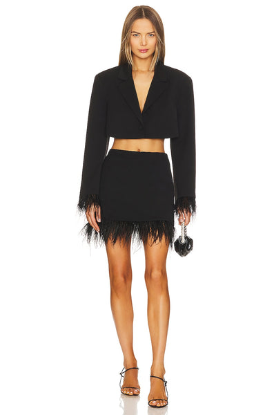 FEATHER MINI SKIRT