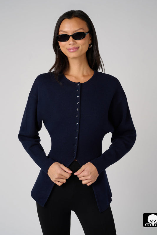 DROP SHOULDER CARDIGAN