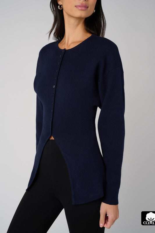 DROP SHOULDER CARDIGAN