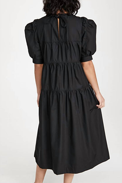 POPLIN MIDI DRESS