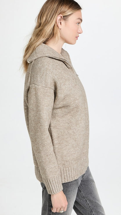 KNIT ZIP PULLOVER