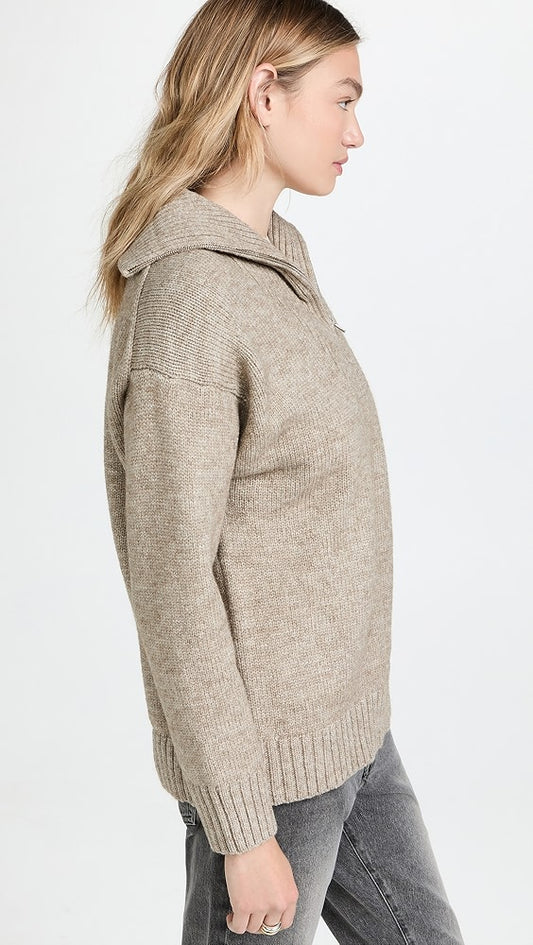 KNIT ZIP PULLOVER