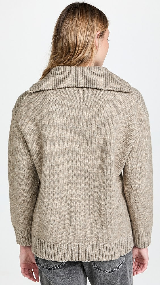 KNIT ZIP PULLOVER