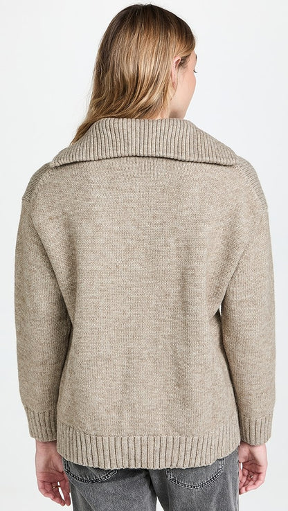 KNIT ZIP PULLOVER