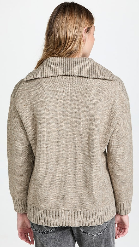 KNIT ZIP PULLOVER