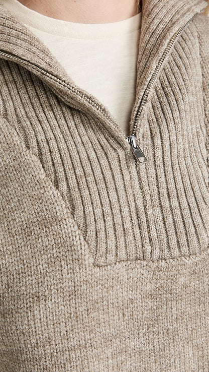 KNIT ZIP PULLOVER