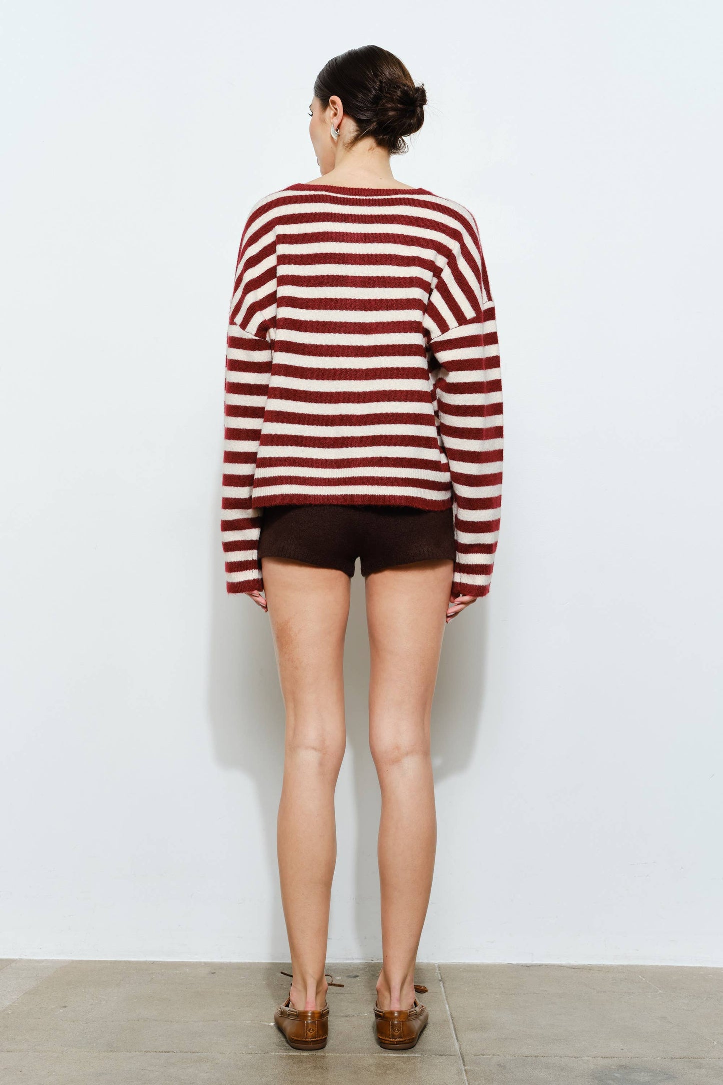 STRIPED BOXY CARDIGAN