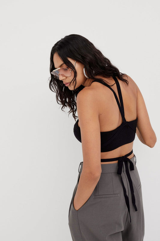 JOURDIN TIE CROP TOP