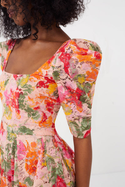 DASCHA PUFF SLEEVE MINI DRESS