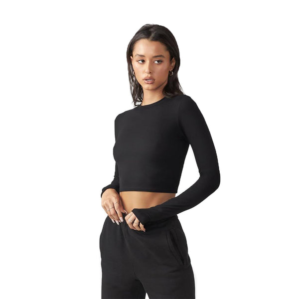 CROPPED CREW LS