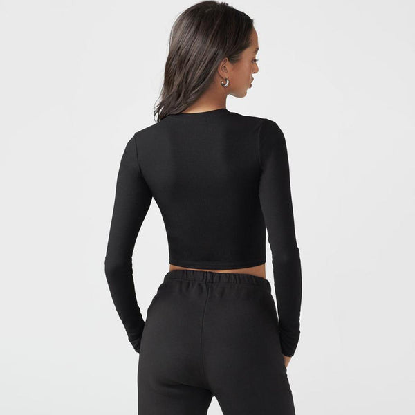 CROPPED CREW LS